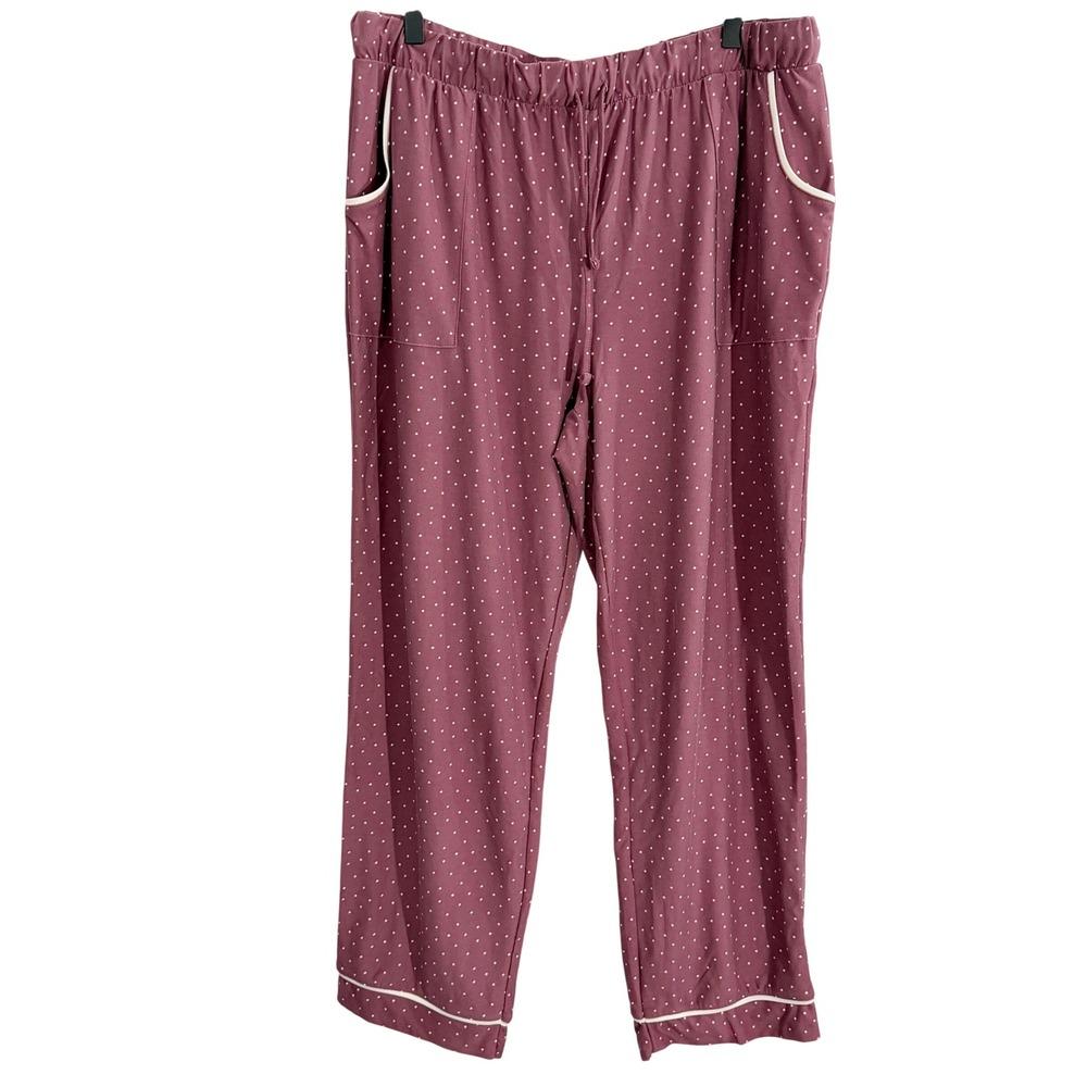 Lucky Brand Polka Dot Pajama Lounge Pants Pink Extra Large Loungewear Sleepwear